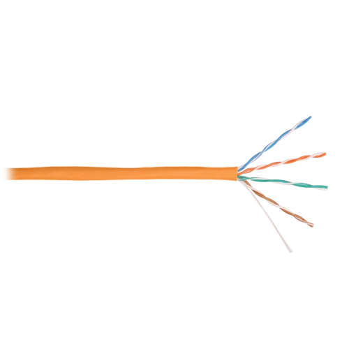 Кабель NIKOLAN U/UTP 4 пары, Кат.5e (Класс D), тест по ISO/IEC, 100МГц, одножильный, BC (чистая медь), 24AWG (0,49мм), внутренний, LSZH нг(А)-HFLTx